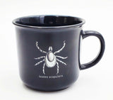 Ixodes Scapularis 15oz ceramic mug - campfire style mug in black