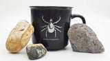 Ixodes Scapularis 15oz ceramic mug - campfire style mug in black